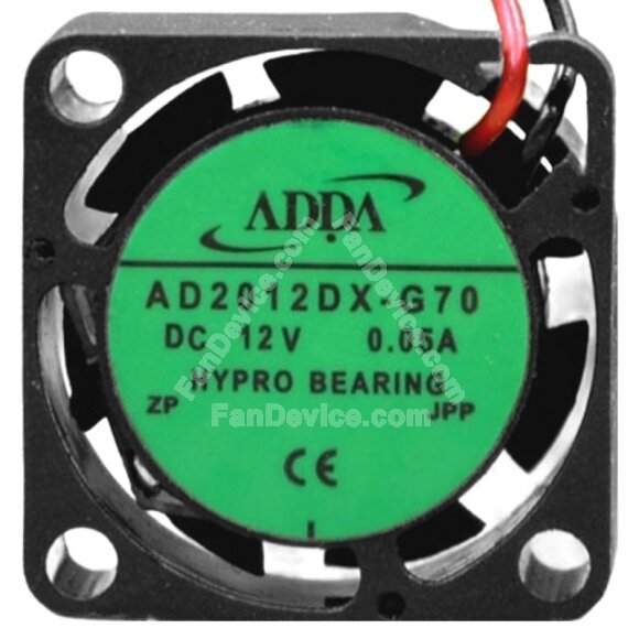 ADDA AD2012DX-G70 DC 12V 0.05A 2 Wires HYPRO Bearing Axial Cooling Fan