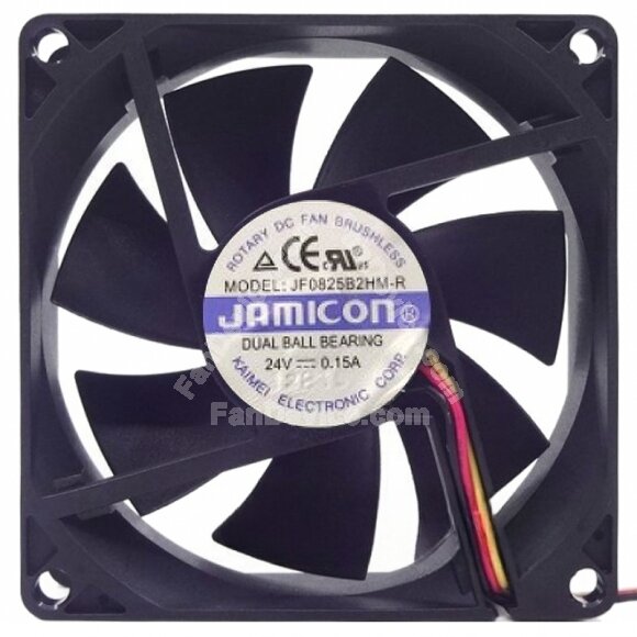 JAMICON JF0825B2HM-R DC 24V 0.15A Dual Ball Bearing Axial Cooling Fan