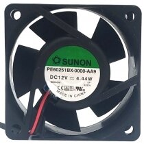 Sunon PE60251BX-0000-AA9 DC 12V 4.44W 2 Wires Axial Cooling Fan