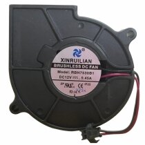 XINRUILIAN RBH7530B1 12V 0.45A 2 Wires DC Brushless Blower Cooling Fan