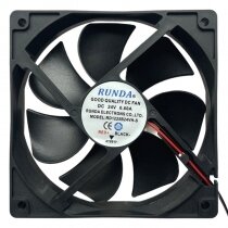 RUNDA RD1225B24VH-S DC 24V 0.60A 2 Wires Axial Cooling Fan