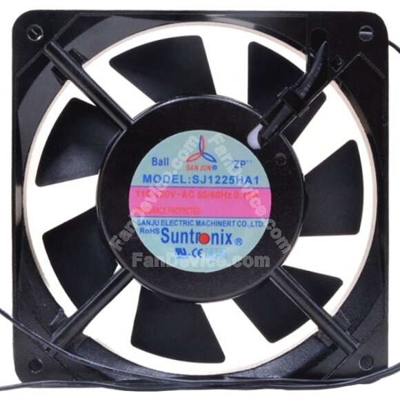 SAN JUN SJ1225HA1 AC 110-120V 0.18A Impedance Protected Cooling Fan