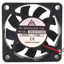 AAA XMC601524HB2 DC 24V 0.08A 2 Wires DC Brushless Axial Cooling Fan