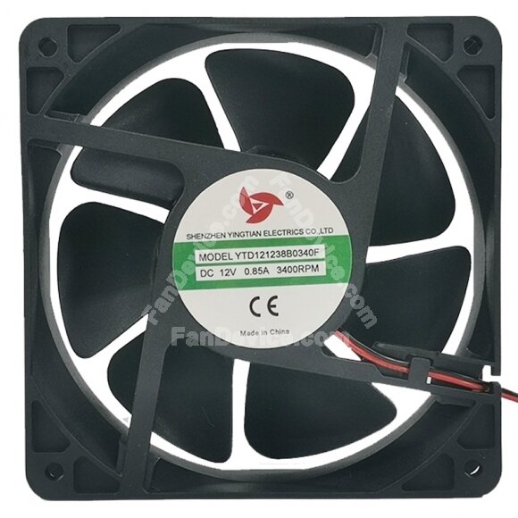 YINGTIAN YTD121238B0340F DC 12V 0.85A 3400RPM Axial Cooling Fan