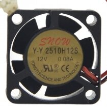 SNOW Y-Y2510H12S DC 12V 0.08A 2 Wires Axial Cooling Fan