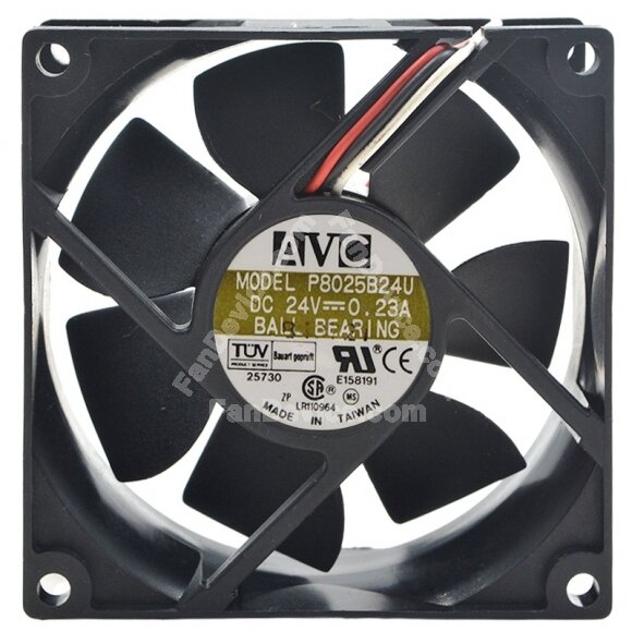 AVC P8025B24U DC 24V 0.23A Ball Bearing Axial Cooling Fan