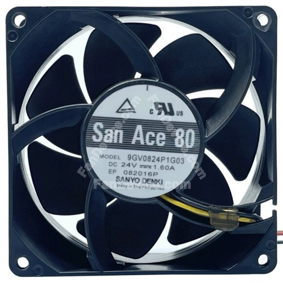 Sanyo Denki 9GV0824P1G03 DC 24V 1.60A 4 Wires PWM Axial Cooling Fan