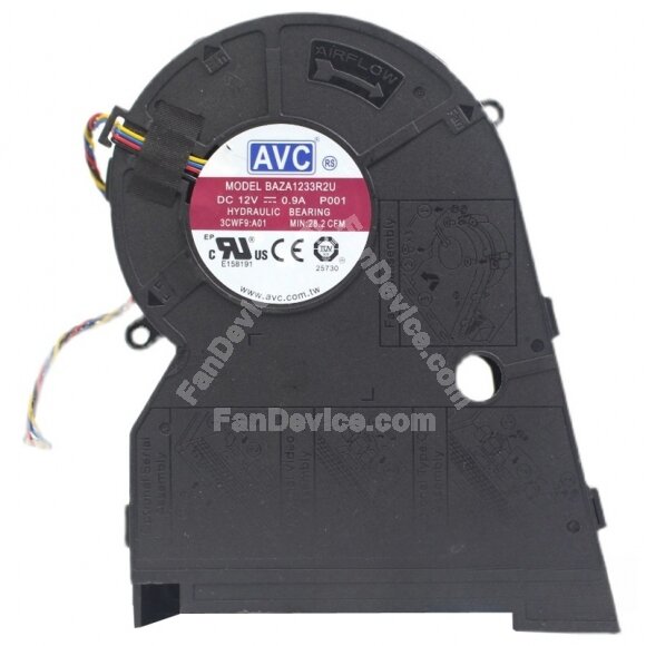 AVC BAZA1233R2U DC 12V 0.9A Hydraulic Bearing Blower Cooling Fan