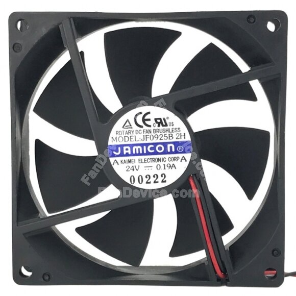 JAMICON JF0925B2H 24V 0.19A 2 Wires 9025 DC Brushless Axial Cooling Fan