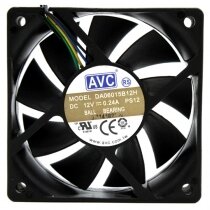 AVC DA06015B12H DC 12V 0.24A 4 Wires Ball Bearing PWM Axial Cooling Fan