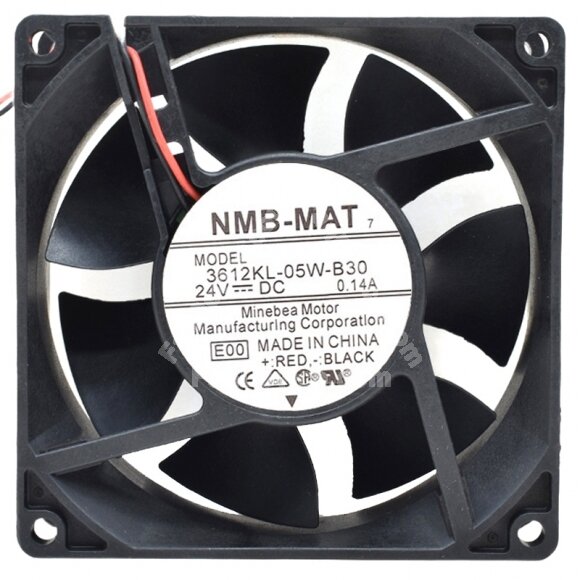 NMB-MAT 3612KL-05W-B30 DC 24V 0.14A Axial Cooling Fan