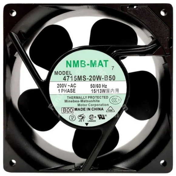 NMB-MAT 4715MS-20W-B50 200V Thermally Protected Axial Fan