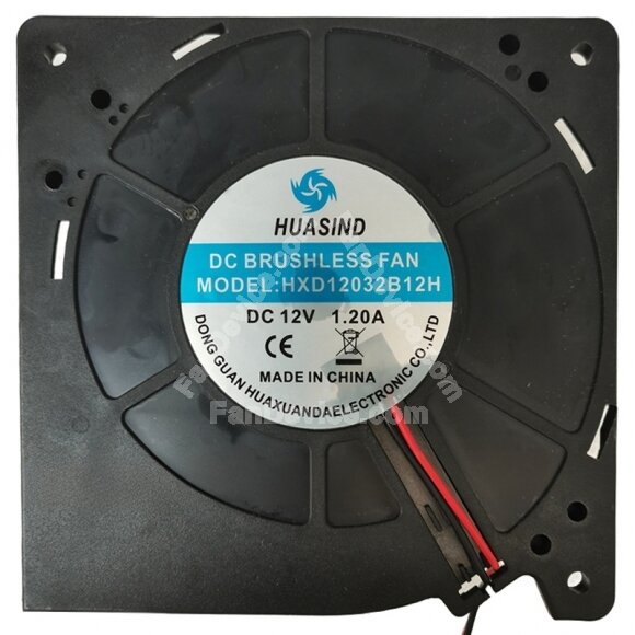 HUASIND HXD12032B12H 12V 1.20A 2 Wires DC Brushless Blower Fan