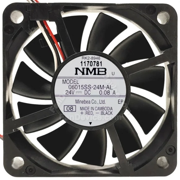 NMB 06015SS-24M-AL DC 24V 0.08A 3 Wires Axial Cooling Fan