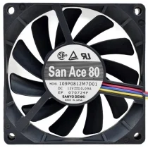 Sanyo 109P0812M7D01 DC 12V 0.09A 3 Wires Axial Cooling Fan
