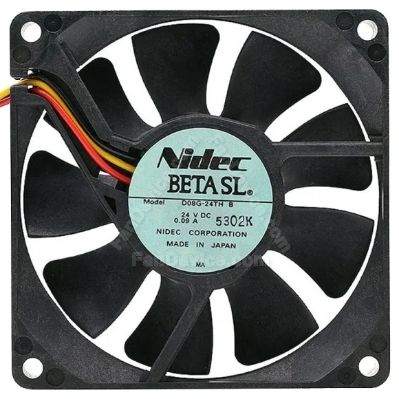 Nidec D08G-24TH B 24V 0.09A 3 Wires Axial Cooling Fan