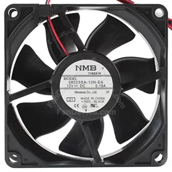 NMB 08025SA-12N-EA 12V 0.18A 2 Wires Axial Cooling Fan