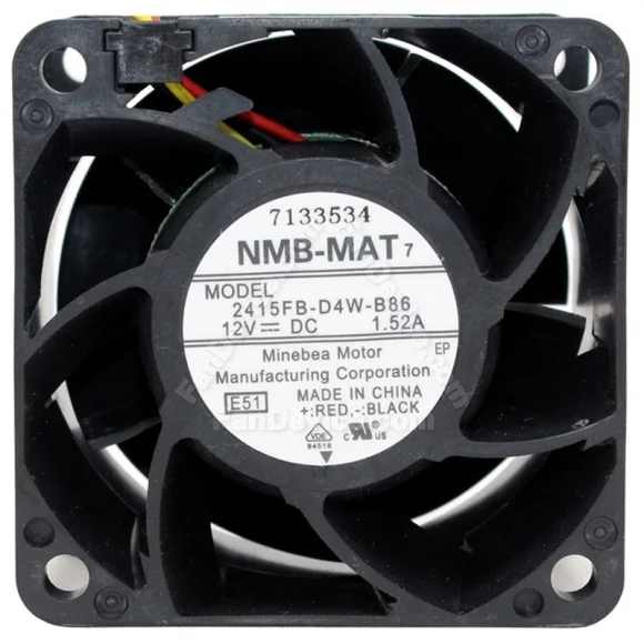 NMB-MAT 2415FB-D4W-B86 12V 1.52A 4 Wires PWM Ball Bearing Cooling Fan