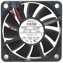 NMB 06015SS-24M-AT DC 24V 0.08A 3 Wires Axial Cooling Fan