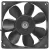 Sanyo 109R0812S4021 DC 12V 0.18A 2 Wires Axial Cooling Fan