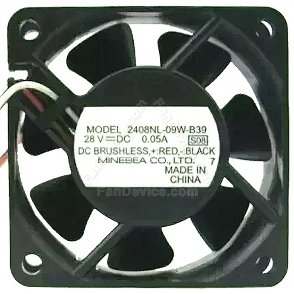 NMB 2408NL-09W-B39 28V 0.05A 3 Wires Axial Cooling Fan