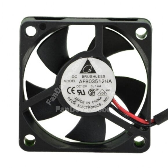 Delta AFB03512HA DC 12V 0.14A 2 Wires / 3 Wires Axial Cooling Fan