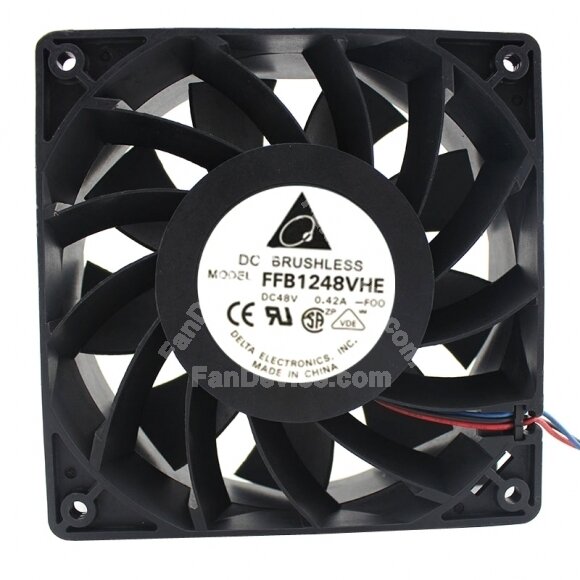 Delta FFB1248VHE DC 48V 0.42A 2 Wires / 3 Wires / 4 Wires Axial Cooling Fan