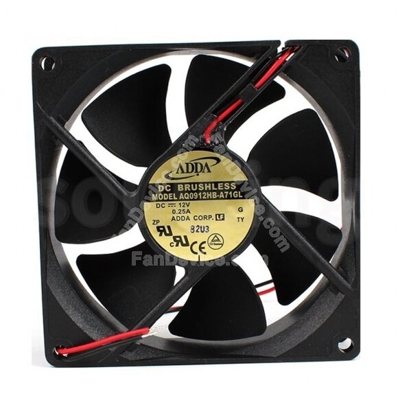 ADDA AQ0912HB-A71GL DC 12V 0.25A 2 Wires Axial Cooling Fan