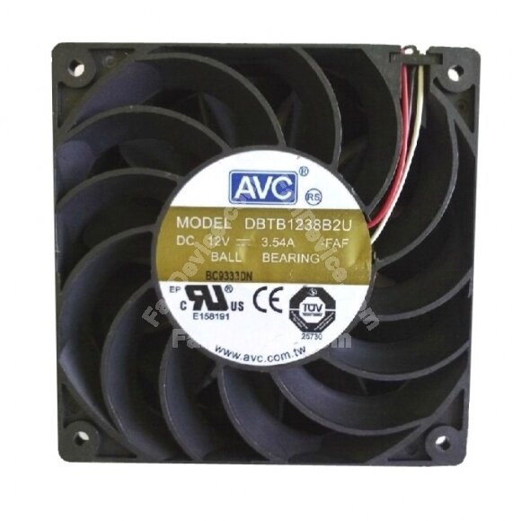 AVC DBTB1238B2U DC 12V 3.54A 3 Wires Axial Cooling Fan