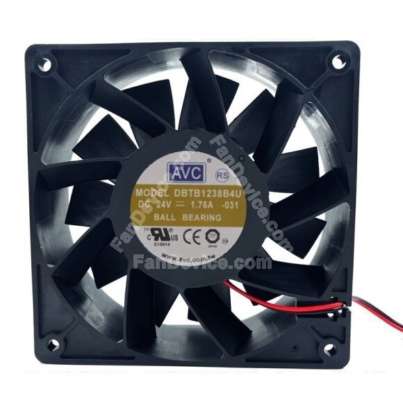 AVC DBTB1238B4U-031 DC 24V 1.76A 2 Wires / 3 Wires Axial Cooling Fan