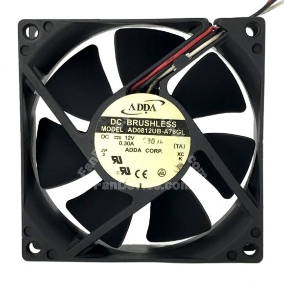 ADDA AD0812UB-A76GL DC 12V 0.30A 8025 Axial Cooling Fan