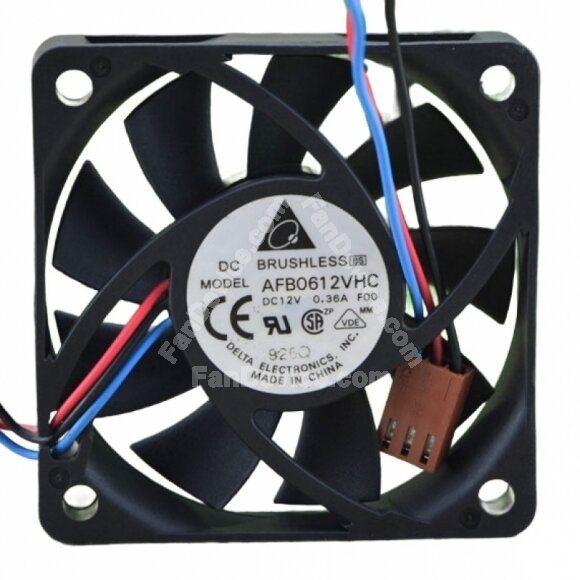 Delta AFB0612VHC DC 12V 0.36A 2 Wires / 3 Wires / 4 Wires Axial Cooling Fan