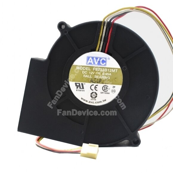 AVC F9733B12MT DC 12V 0.95A 4 Wires Blower Cooling Fan