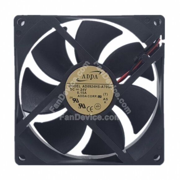 ADDA AD0924HS-A70GL DC 24V 0.15A 2 Wires Axial Cooling Fan