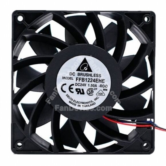 Delta FFB1224EHE DC 24V 1.50A 2 Wires / 3 Wires Axial Cooling Fan