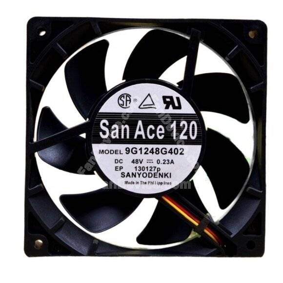 Sanyo Denki San Ace 120 9G1248G402 DC 48V 0.23A 2 Wires / 3 Wires Axial Cooling Fan