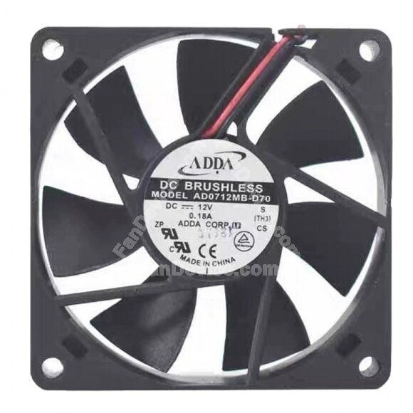 ADDA AD0712MB-D70 DC 12V 0.18A 7015 Axial Brushless Cooling Fan