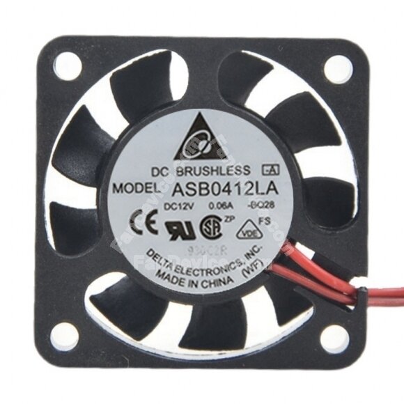 Delta ASB0412LA DC 12V 0.06A 2 Wires / 3 Wires / 4 Wires Axial Cooling Fan