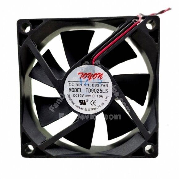 TONON TD9025LS DC 12V 0.16A 2 Wires Axial Cooling Fan