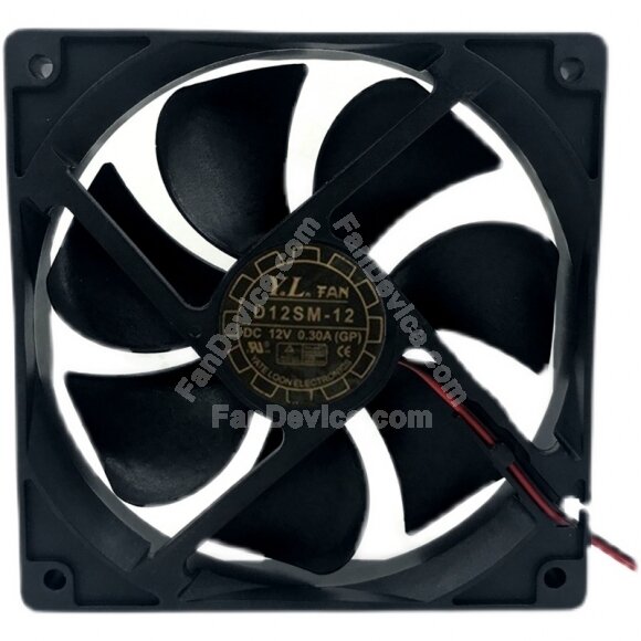 Yate Loon Y.L.FAN D12SM-12 DC 12V 0.30A 2 Wires Axial Cooling Fan