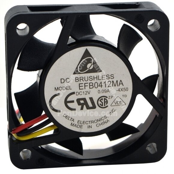 Delta EFB0412MA DC 12V 0.09A 2 Wires / 3 Wires Axial Cooling Fan