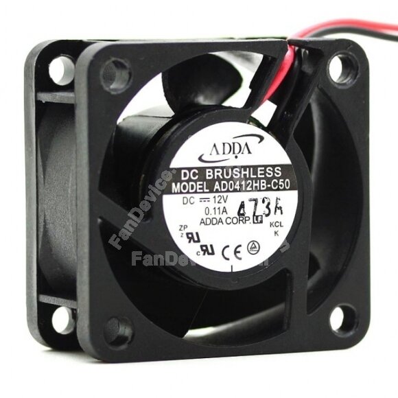 ADDA AD0412HB-C50 DC 12V 0.11A 2 Wires / 3 Wires Axial Cooling Fan
