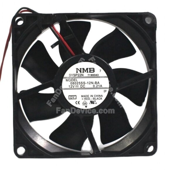 NMB 08025SS-12N-BA DC 12V 0.21A 8025 Axial Cooling Fan