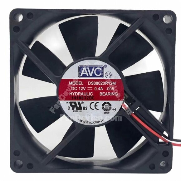 AVC DS08020R12M DC 12V 0.4A 8020 Axial Hydraulic Bearing Cooling Fan