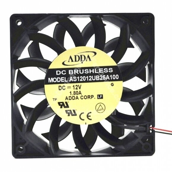 ADDA AS12012UB25A100 DC 12V 1.80A 2 Wires / 3 Wires / 4 Wires Axial Cooling Fan