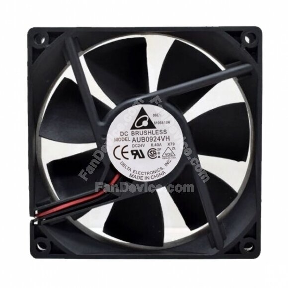 Delta AUB0924VH DC 24V 0.40A 2 Wires / 3 Wires Axial Cooling Fan