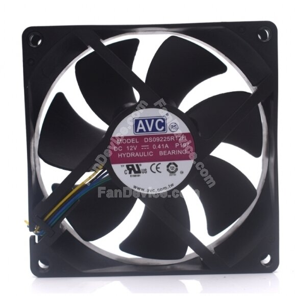 AVC DS09225R12H DC 12V 0.41A 2 Wires / 3 Wires / 4 Wires Axial Cooling Fan