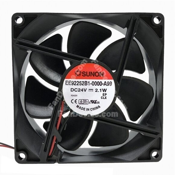 Sunon EE92251B1-0000-A99 DC 24V 2.1W 2 Wires Axial Cooling Fan