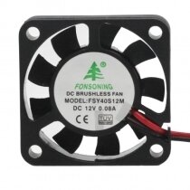 FONSONING FSY40S12M DC 12V 0.08A 2 Wires Axial Cooling Fan