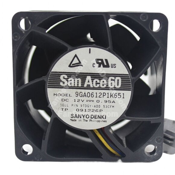 Sanyo Denki San Ace 60 9GA0612P1K651 DC 12V 0.95A 6038 Axial Cooling Fan